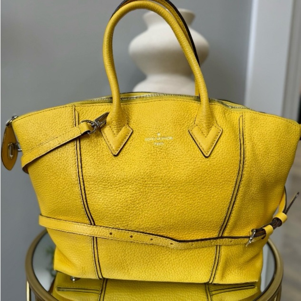 Louis Vuitton Parnassus Lockit MM Women's Yellow Leather Bag